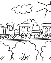 Ausmalbild eisenbahn kostenlos 2