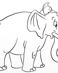 Ausmalbild elefant kostenlos 1