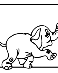 Ausmalbild elefant kostenlos 4