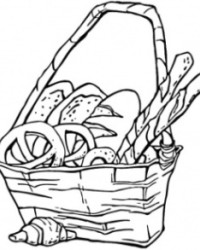 Ausmalbild essen kostenlos 2